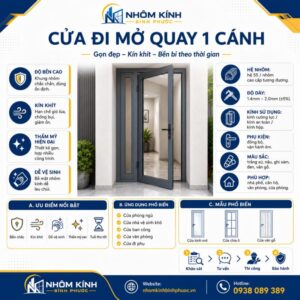 Cửa đi mở quay 1 cánh