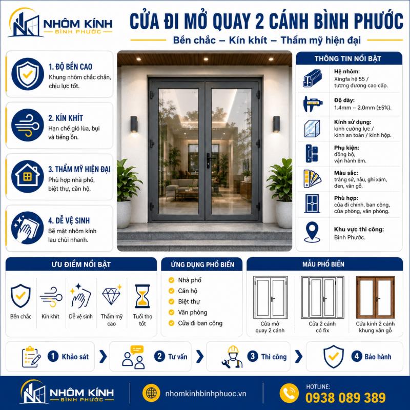 Cửa đi mở quay 2 cánh