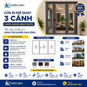 Cửa đi mở quay 3 cánh