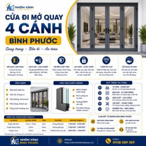 Cửa đi mở quay 4 cánh