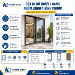 Cửa đi mở trượt 1 cánh