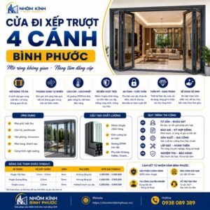 Cửa đi xếp trượt 4 cánh