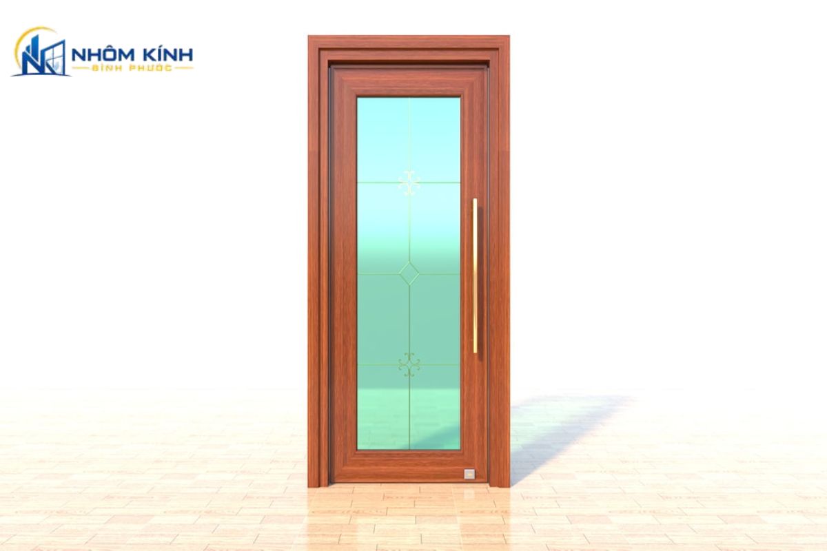 Mẫu cửa nhôm thủy lực 1 cánh mở quay 2 chiều kết hợp bản lề âm sàn, giải pháp tối ưu cho không gian hẹp, cửa thông phòng và văn phòng