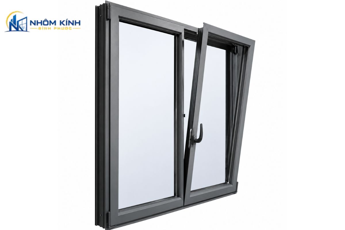 Cửa sổ nhôm Xingfa 1 cánh mở quay lật linh hoạt hai chế độ, giúp điều chỉnh thông gió và thuận tiện vệ sinh kính